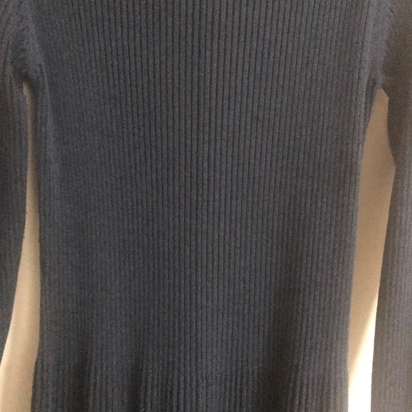 Teal and black long sleeve rubbed sweater dress - Picture 4 of 6